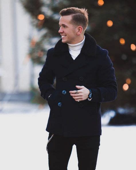 50 Stylish Ways To Wear A Pea Coat For Men Navy Peacoat White