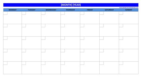 Free Sample Blank Printable Calendar Templates In Ms Word Pdf Blank