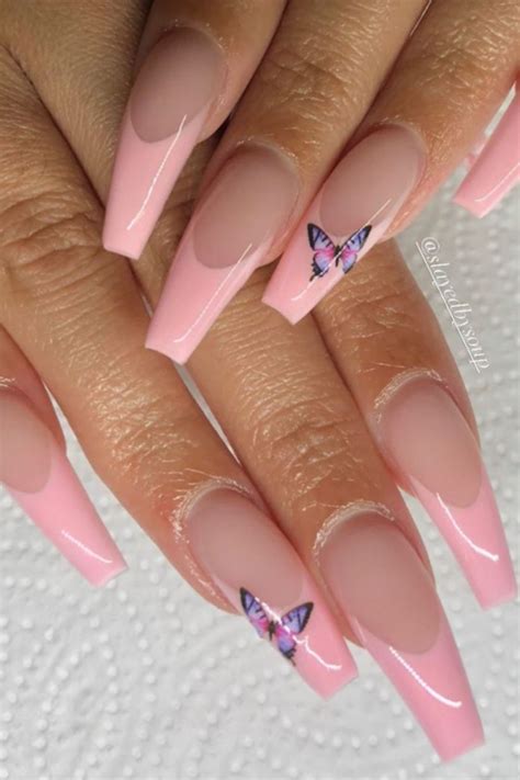 View Pink Summer Coffin Acrylic Nail Designs Aboutsoncolor