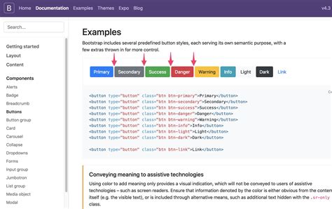 Css In The Bootstrap Button Documentation How Are The Margins Between Buttons Achieved