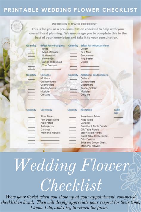 Wedding Flower Checklist Bridal Party Bouquets Diy Wedding Flowers