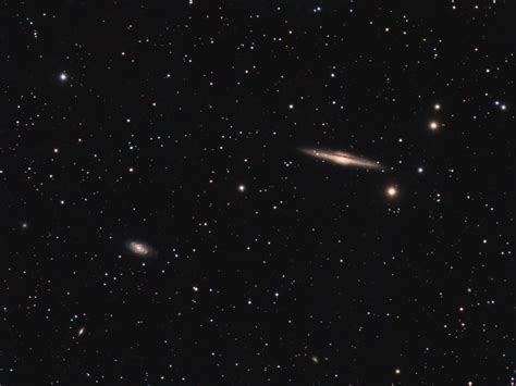 Ngc 5746 And Ngc 5740 Barred Spiral Galaxies Astrodoc