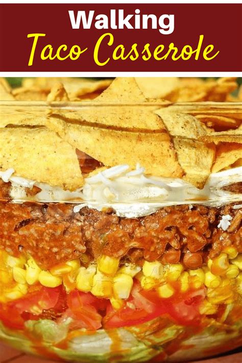 Walking Taco Casserole Recipe Recipe Taco Casserole Taco Casserole