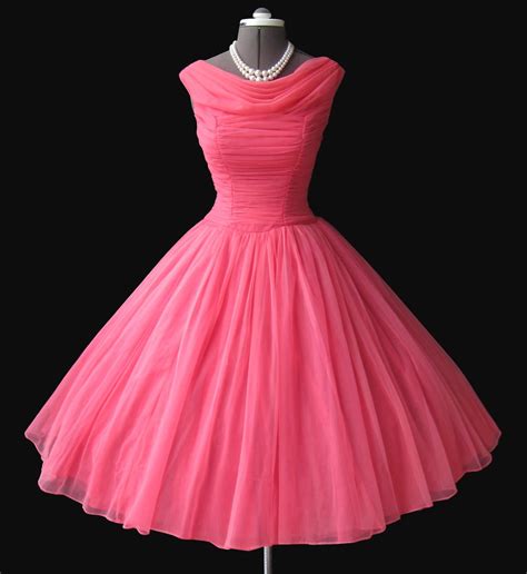 1950s Pink Chiffon Prom Dress Myvintagestudio Flickr