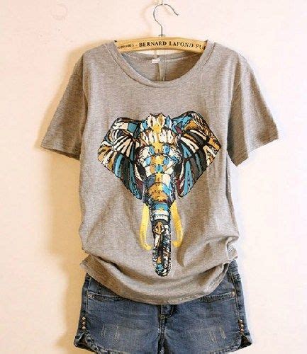 Elephant Print Tee Sniydan Clothing On Artfire Clothes Fashion