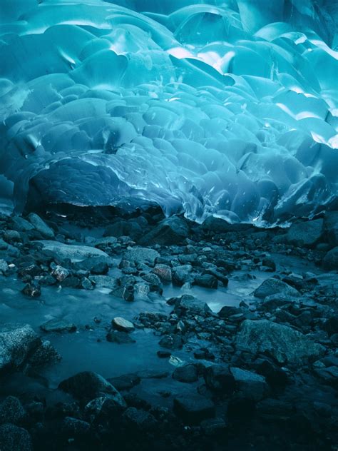 Ice Caves Wallpaper 4k Frozen Glacier Mendenhall Glacier Underwater