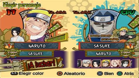 Naruto Vs Sasuke Transformadosnaruto Shippuden Ultimate Ninja 5