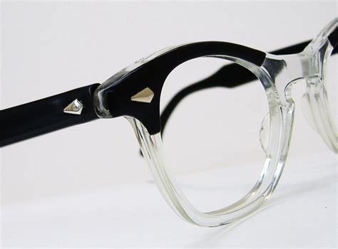 Vintage Tart Clear Cateye Eyeglasses Eyewear Frame With Black Etsy Eyewear Frames