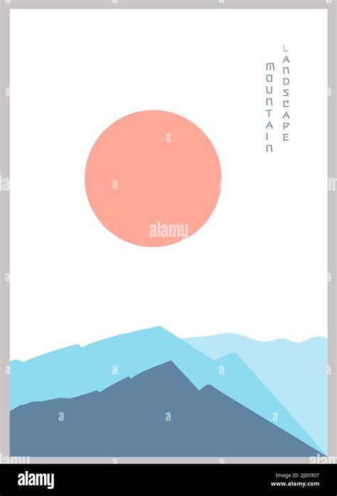 Abstract Mountain Landscape Poster Geometric Landscape Background In