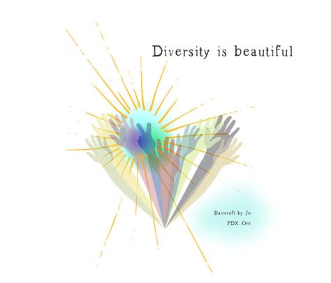 Diversity Is Beautiful Yellow Sunburst Mint Text Digital Art By Jo
