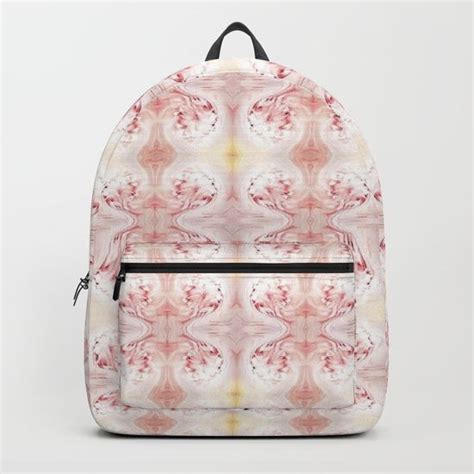 Shabby Chic Peach With White And Yellow Backpack By Sheila Wenzel Ganny