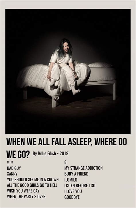 When We All Fall Asleep Where Do We Go Music Poster Ideas Vintage