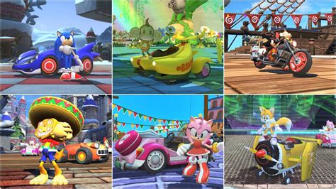 Sonic And Sega All Stars Racing All Characters Race Gameplay