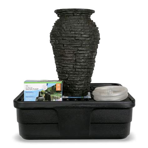 Aquascape Extra Small Stacked Slate Urn Fountain Kit Transform Your