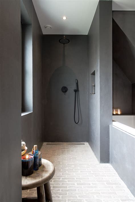 beton ciré wanden in de badkamer willem designvloeren badkamer badkamer wanden badkamer