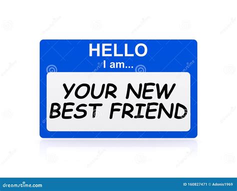 Your New Best Friend Tag Stock Illustration Illustration Of
