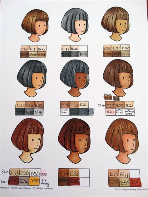 Copicsday51 Copic Color Chart Color Charts Girl Hair Drawing Copic