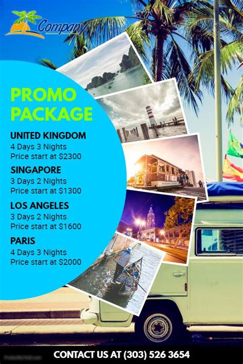 Bus Trip Promo Package Advertisement Travel Pamphlet Social Media