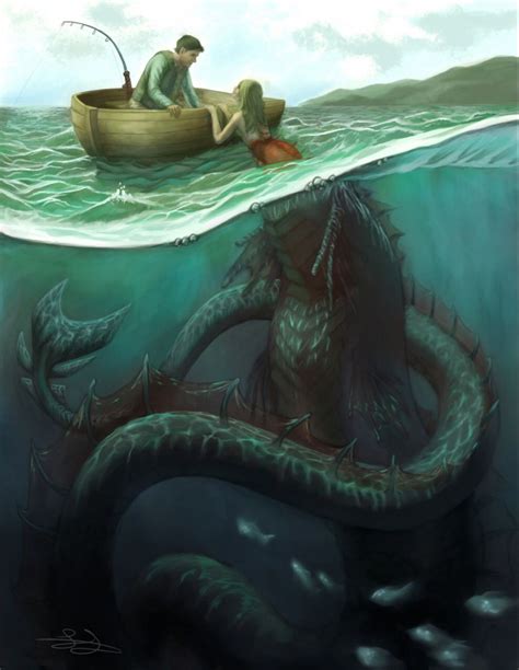 Pin By Hannah Bowers On Mermaid Monsters Sea Monster Art Dark