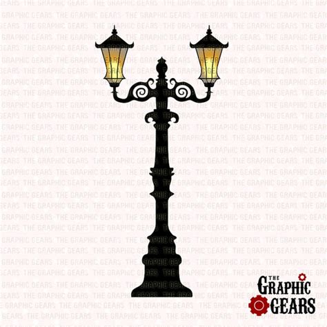 Lamp Post Pictures Clip Art ~ Lamp Post Vector Clipart Illustrations
