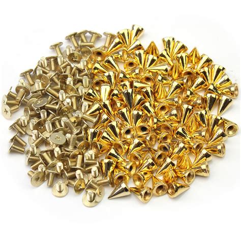 Aliexpress.com : Buy 100PCS Gold Color Spikes Cone Studs DIY studs and ...