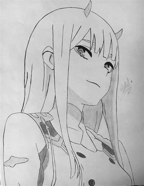Drawing Zero Two Darling In The Franxx Anime Amino