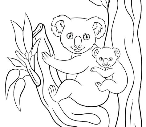 Baby Koala Bear Coloring Pages
