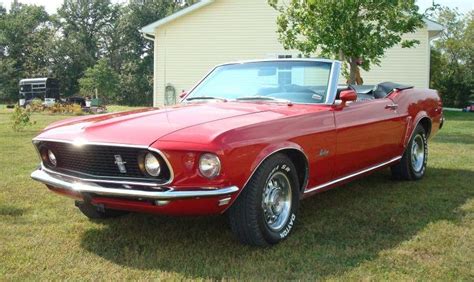 Candy Apple Red 1969 Ford Mustang Convertible