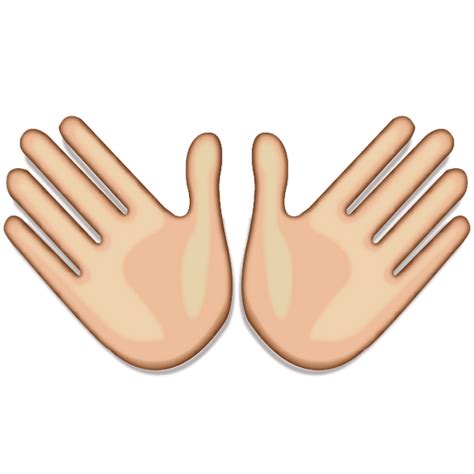 Download White Open Hands Sign Emoji Icon Emoji Island