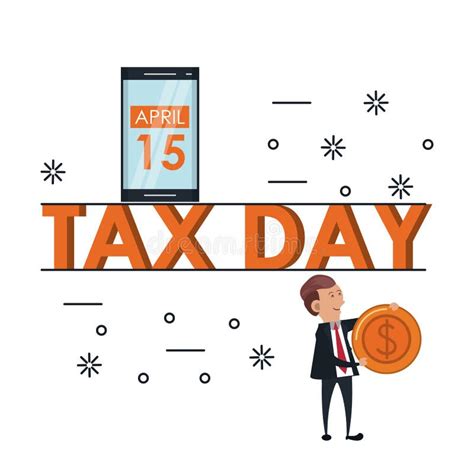 Tax Day Symbols And Cartoons Stock Vector Illustration Of Research