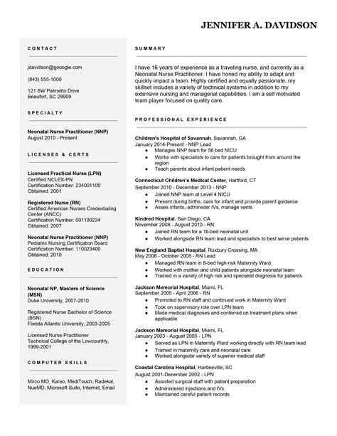 Medical nurse resume sample inspires you with ideas and examples of what do you put in the objective, skills, responsibilities and duties. Travel Nurse Resume Examples: 7 Secrets for Standing Out
