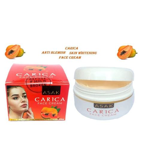 asak carica papaya face cream for skin glowing and anti pores skin day cream 25 gm buy asak