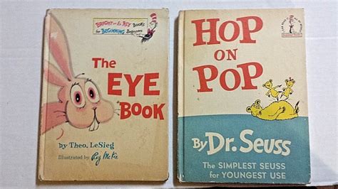 The Eye Book By Theo Lesieg 1968 And Hop On Pop By Dr Seuss Beginner
