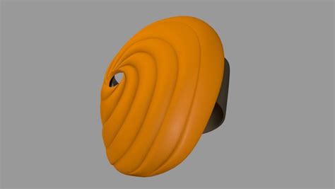 3d Mask Obito Orange Turbosquid 1711559