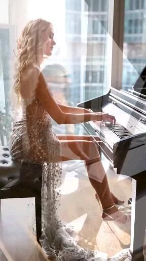 zhanna [video] piano girl blonde hair girl beauty girl