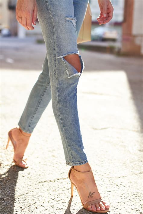 Ruffle Sleeve Top Ripped Skinny Jeans Fashion Jackson