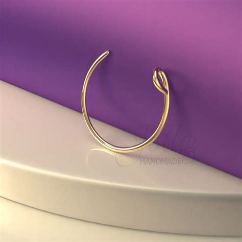 14k Fake Gold Nose Ring Hoop Faux Nose Jewelry For Women