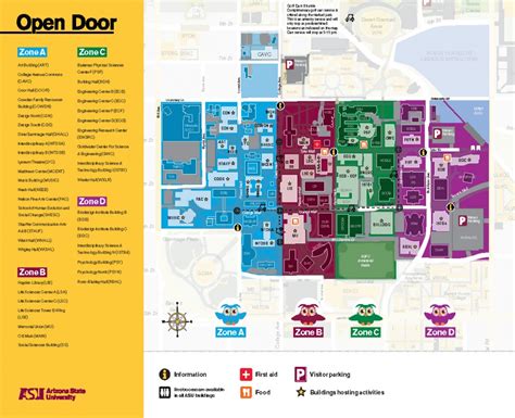 Arizona State Campus Map Map Vector