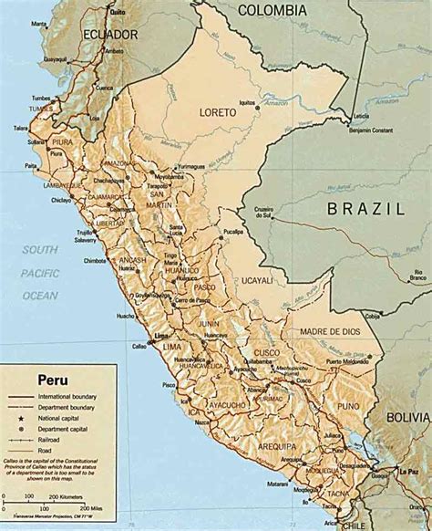 Provinces Map Of Peru