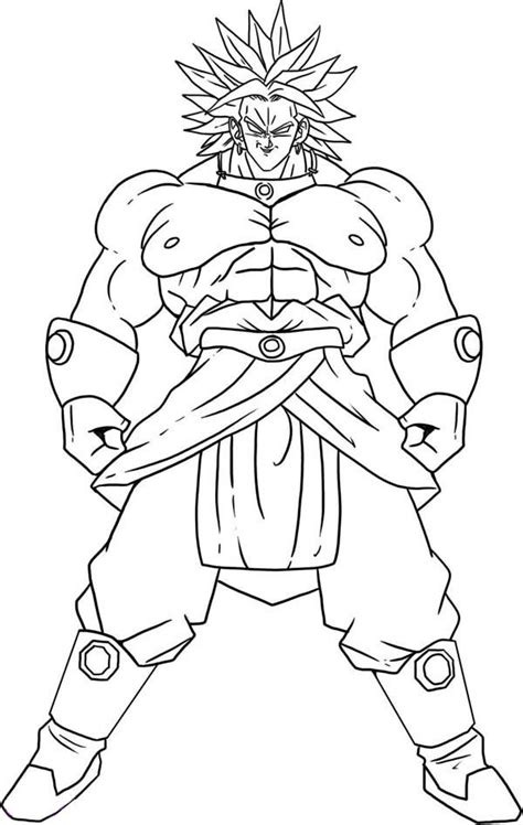 Broly Super Saiyan Form In Dragon Ball Z Coloring Page Broly Coloring Home