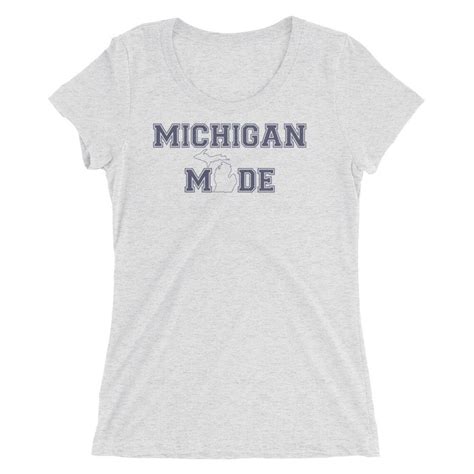 Michigan Tshirt For Women Michigan Made State Of Michigan Etsy