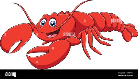 Cute Crawfish Cartoon Vector Illustration Stock Vector Image Art Alamy