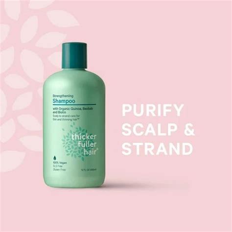 Thicker Fuller Hair Strengthening Shampoo Green 12 Organic Shampoo