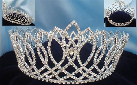 Beauty Pageant Full Round Rhinestone Crown Crowndesigners