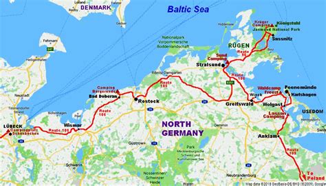 Our Outward Journey From Lübeck Along Baltic Coast Of North Germany