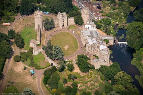 Warwick Castle From The Air Aerial Photographs Of Great Britain By