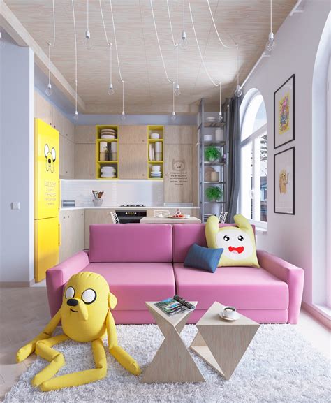 Colorful Apartment Interior Design With Charming Feature Roohome