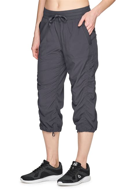 Rbx Active Womens Lightweight Woven Capri Pant With Pockets