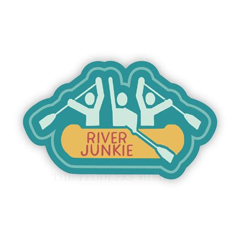 River Rafting Junkie Vinyl Sticker Water Bottle Sticker River Rat Sticker Hydroflask Sticker