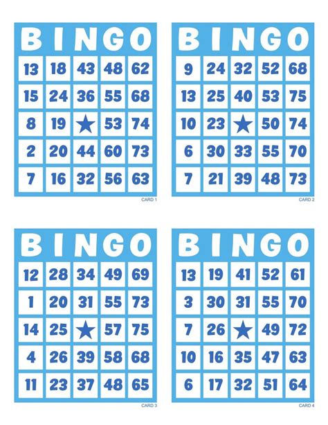 1000 Bingo Cards Pdf Download Per Page Instant Printable Fun Etsy